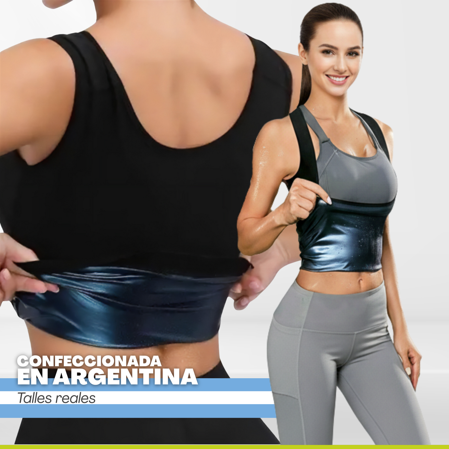 Musculosa Camiseta Modeladora Efecto Sauna - 2 x 1