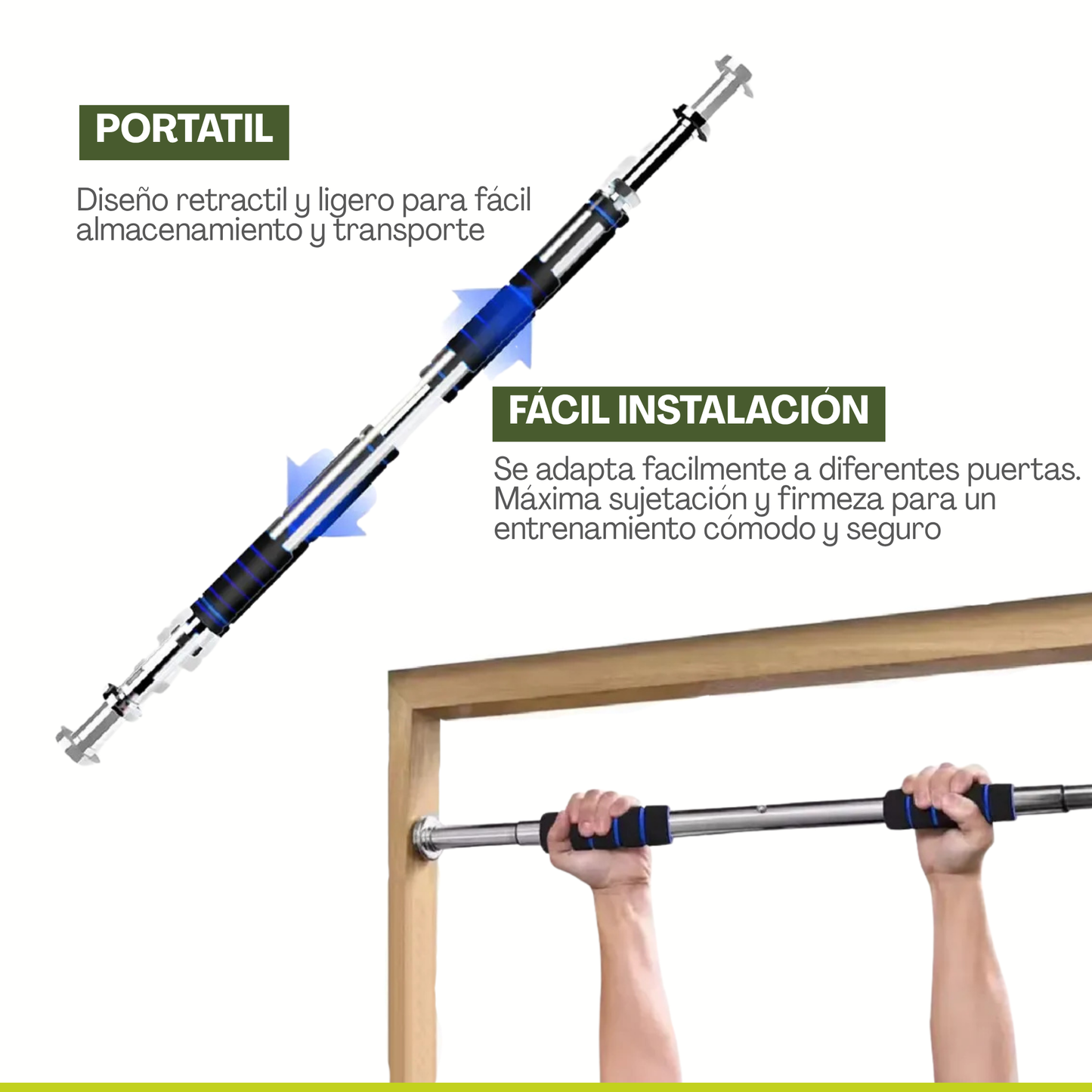 Barra para dominadas extensible