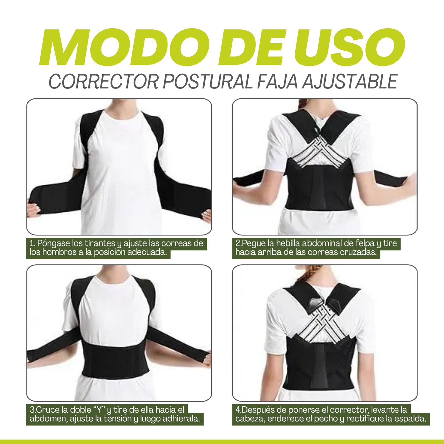 Corrector Postural Faja Ajustable