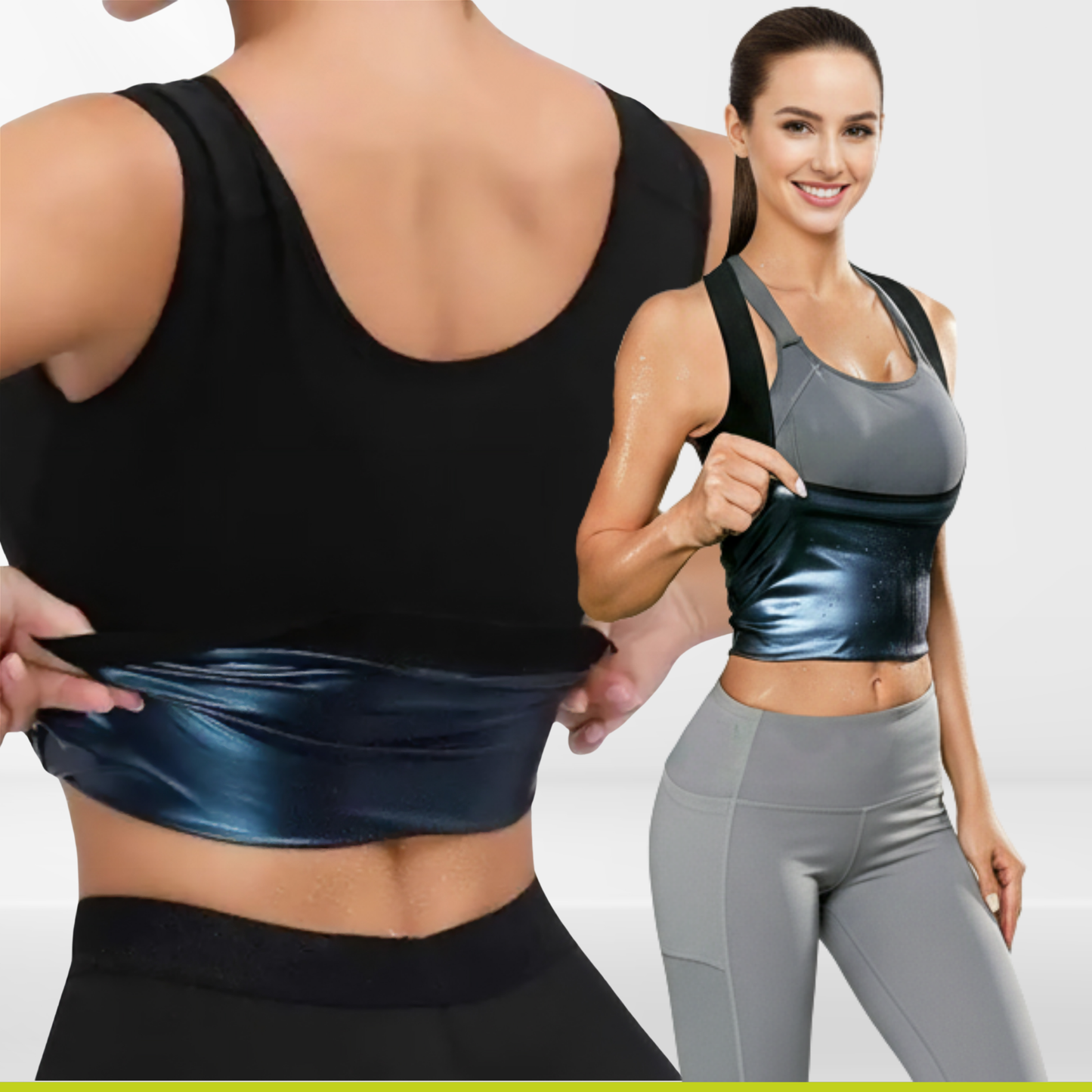 Musculosa Modeladora Mujer Efecto Sauna + Remeras Deportivas  3 x 1
