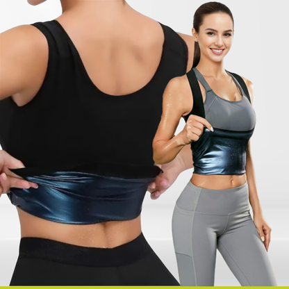 Musculosa Modeladora Mujer Efecto Sauna + Remeras Deportivas  3 x 1